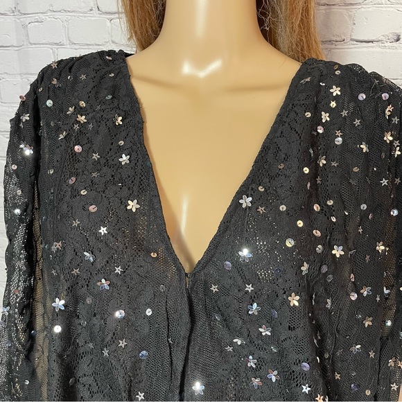 New Free People Summer Shine Black Bodysuit Size S - Picture 10 of 11